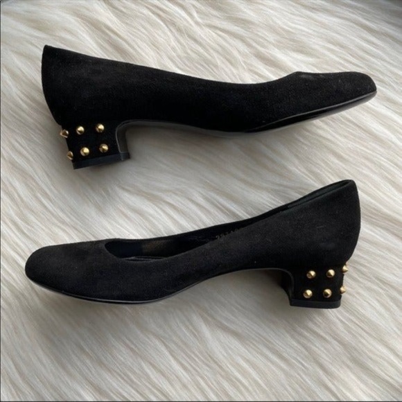 NEW Gucci Studded Suede Flats - Picture 1 of 11